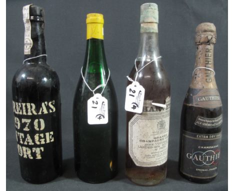 One bottle of Coreira's Vintage Port 1970, 75cl 21% by volume. Imported by P. Valade and Cie. Together with one bottle Harvey