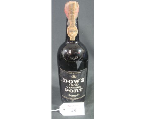One bottle Dow's vintage port 1960 labelled for Silva &amp; Cosens Ltd. Bottle no. 819874. (B.P. 24% incl. VAT) CONDITION REP