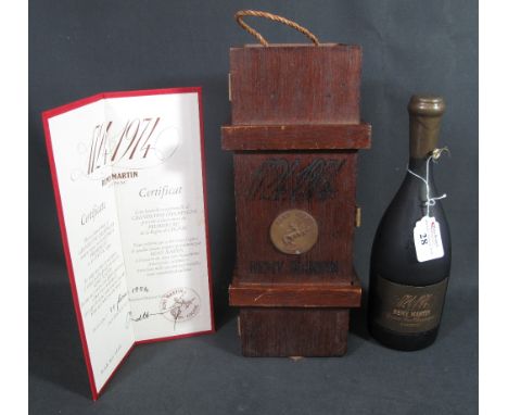 One bottle of Remy Martin Grande fine Champagne Cognac 1724 to 1974 - 250 years anniversary addition. 75cl approx. Labeled so