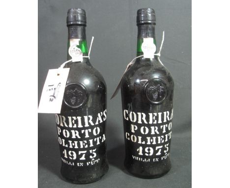 Two bottles Coreira's vintage Coleheita tawny port 1975, each 75cl, 20% by volume, bottled by Hutcheson, Feuef Heerd &amp; As
