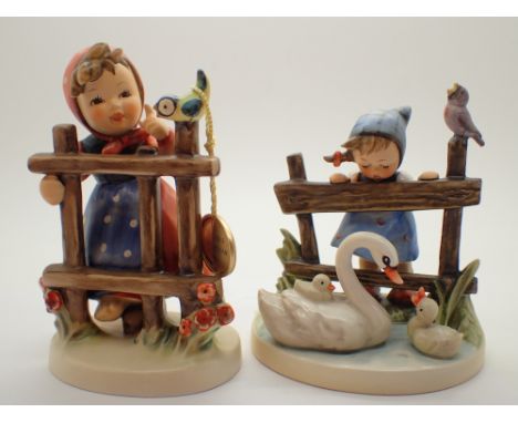 Two Hummel figurines one with final issue Letzte Ausgabe 