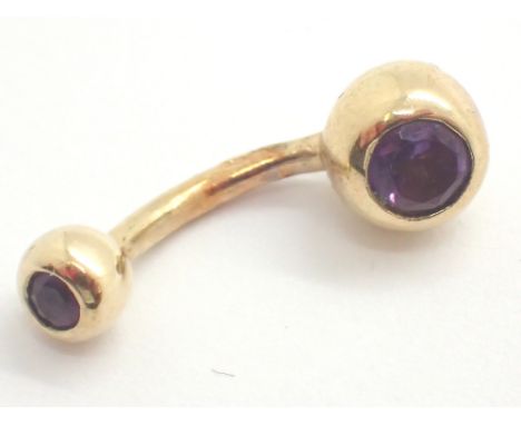 9ct gold belly button stud
