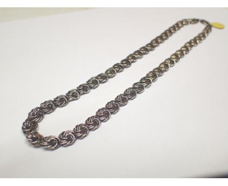 Fancy vintage silver chain L: 40 cm