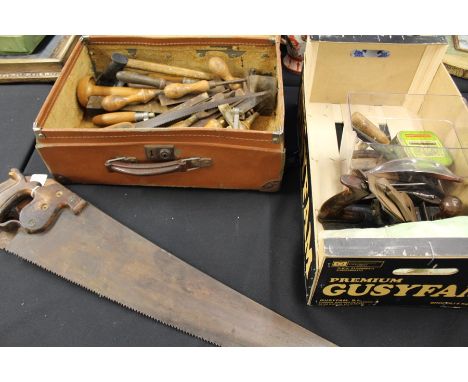 Woodworking tools, to include saws, planes, chisels etc. (qty)