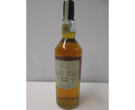 Bottle of Harrods Single Malt Scotch Whisky, Aged 12 Years