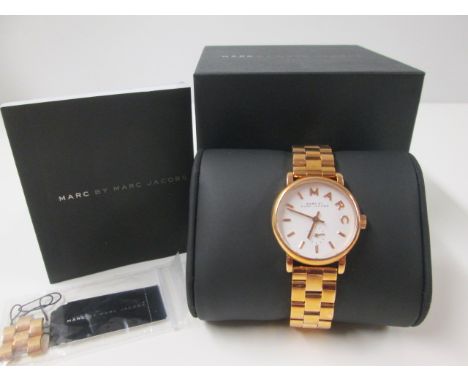 Marc by Marc Jacobs Ladies Wrist Watch in Original Presentation Box with Manual and Spare Links. Finished in Rose Coloured St