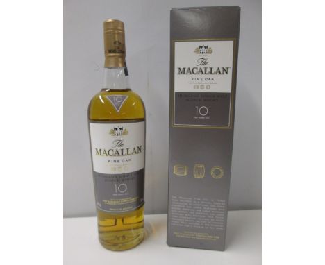 Boxed Bottle of Macallan Fine Oak, Triple Cask Matured, Highland Single Malt Scotch Whisky, 10 Years Old