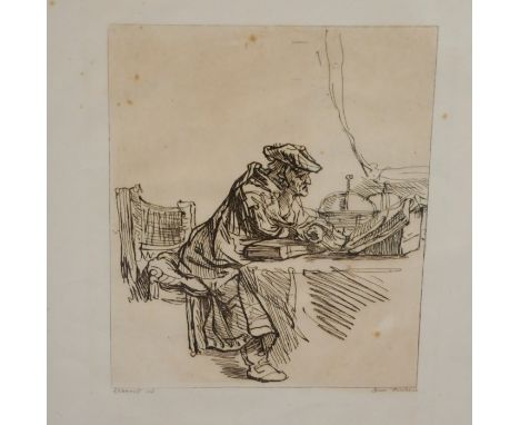 Engraving 18th century by Giovanni Zocchi, Italian old master, his works are represented in most of the worlds museums and Ar