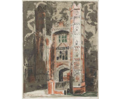 John Piper (British, 1903-1992)Oxburgh Hall, Norfolk (Levinson 266) Lithograph in colours, 1977, on TH Saunders wove paper, s