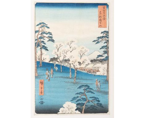 NO RESERVEUTAGAWA HIROSHIGE (1797-1858) TOTO ASUKAYAMA (MOUNT ASUKA IN THE EASTERN CAPITAL) EDO PERIOD, 19TH CENTURY  A Japan