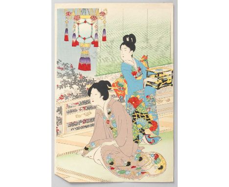 YOSHU / TOYOHARA CHIKANOBU (1838-1912)BIJIN-GA (PORTRAITS OF BEAUTIES)MEIJI ERA, 19TH CENTURYTen Japanese woodblock prints in