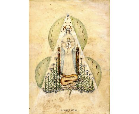 With A.L.s. from Frank Duff - Founder of The Legion of Mary

[Mc Bride (Maud Gonne)] Watercolour. "Our Lady Blessing the Fait