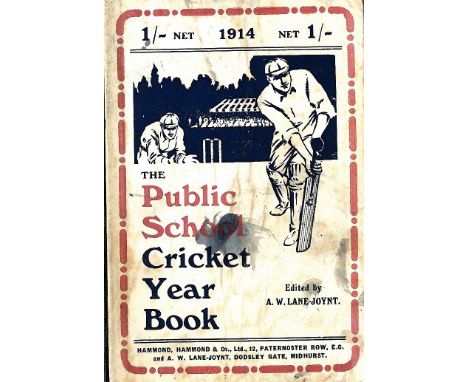 First Year of Issue

Cricket: 1914 - Lane-Joynt (A.W.)ed. The Public School Cricket Year-Book, 1914, First Year of Issue. sm.