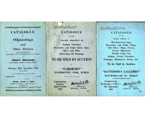 Famous Dublin Auction Sales

Co. Dublin: Antique Sale Catalogue: 'Parkhurst,' Palmerstown Park, Dublin, Estate of William A. 