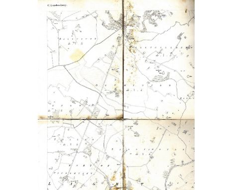 Ordnance Survey of Ireland - County of Londonderry, scale: six inches to one statue mile, 48 folding linen backed sheets, in 