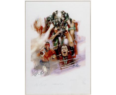 Signed Limited Edition Print

Rugby: Munster, O'Dwyer (A.) artist Anthony Foley, coloured print Limited 65 (350), signed by t