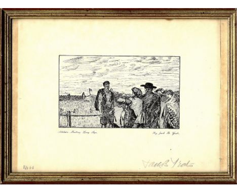 Signed Print

Yeats (Jack B.) Athletic Meeting Long Ago, a black and white print, signed in pencil by Artist. Framed. (1)