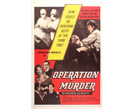 Original vintage movie poster for a Operation Murder, this is a 1957 British crime film.  It was described by Allmovie as "an