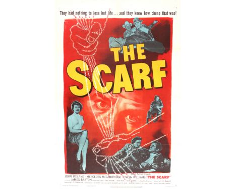 Original vintage movie poster for a The Scarf, this is a 1951 American drama, suspense, crime, psychological, thriller film n