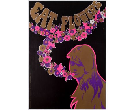 Advertising original vintage poster Eat Flowers Very good condition, minor tears and creases in corners.  Country: Holland. Y