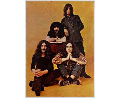 Advertising original vintage poster Black Sabbath. Excellent condition. Black Sabbath were an English rock band, formed in Bi