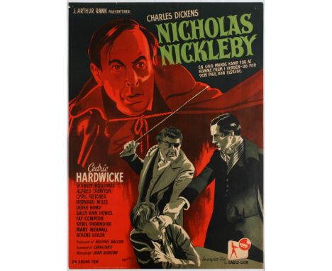 Original vintage movie poster for the Danish release of the British film The Life and Adventures of Nicholas Nickleby (also r