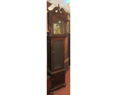 A 30 hour longcase clock with painted dial, height 218cm.