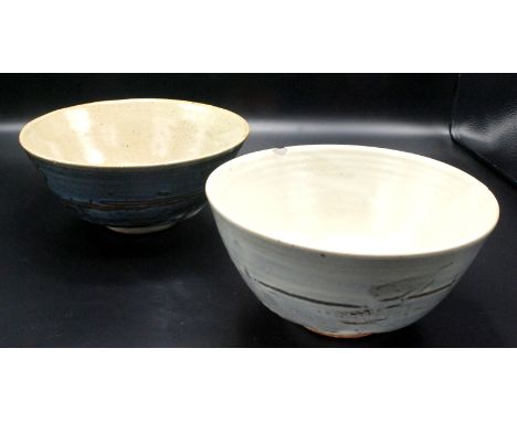 Two Leach Pottery 'Z' bowls, each diameter 23cm. 