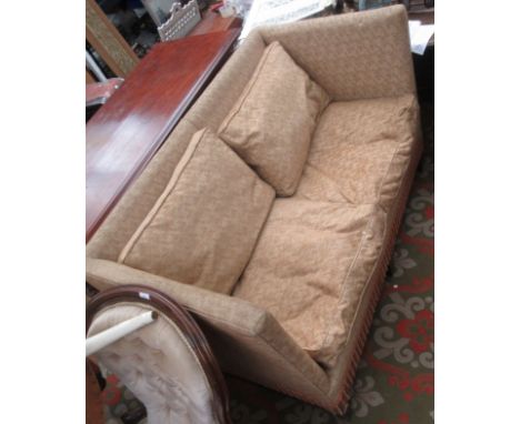 A Georgian style sofa, with high upholstered back and side.