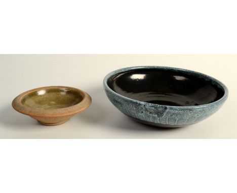 A Leach Pottery, St.Ives standard ware pin tray and one other studio pottery bowl.