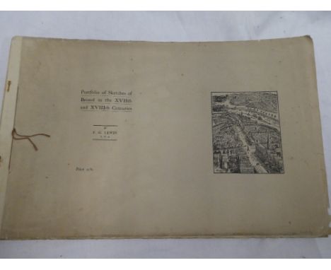 Lewin (EG) Portfolio of Sketches of Bristol in the XVIIth and XVIIIth Centuries, one vol, first edition, 1922, b &amp; w illu