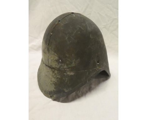 A white metal Cavalry Troopers helmet minus fittings