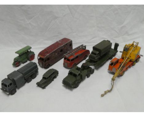 Dinky Toys - Pressure Refueller, Mighty Antar Tank Transporter; Express horsebox, fire engine and others, etc