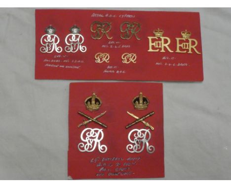 A George V Lt. General Army ADC insignia to the King and a selection of Royal ADC ciphers