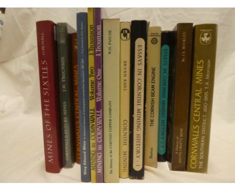 Various Cornish mining related volumes including The Cornish Beam Engine; Cornwall Central Mines; Mining in Cornwall, 2 vols;