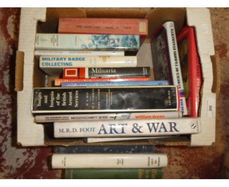 Various military volumes including badges and insignia on the British Armed Services; Honour the Light Brigade, Military badg