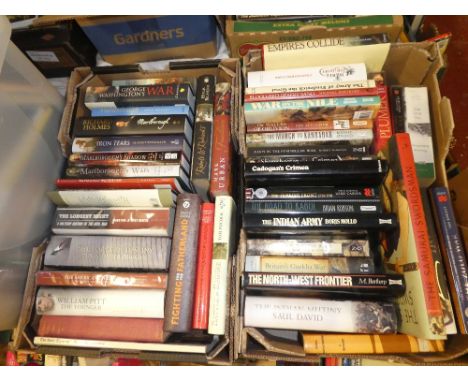A large selection of military related volumes including Marlborough's Wars; George Washington's War; The Indian Army; The Nor