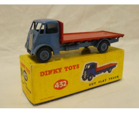 Dinky Toys - 432 Guy flat truck, blue/red in original box