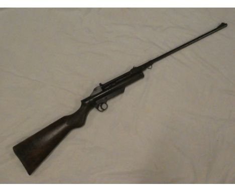 A rare Webley first model Mk II .177 service air rifle No. S587 with chequered walnut stock (repair to barrel)