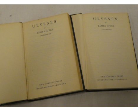 Joyce (James) Ulysses, 2 vols, first Odyssey Press publications, 1932