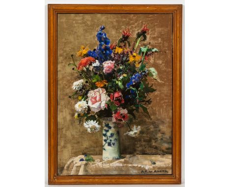 * ARCHIBALD RUSSELL WATSON ALLAN RSA (SCOTTISH 1878 - 1959),
MIDSUMMER FLOWERS
oil on board, signed
75cm x 53cm
Framed and un