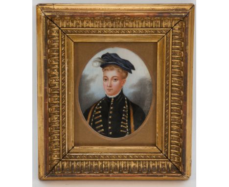 WILLIAM BONE (BRITISH 18TH-19TH CENTURY),
PORTRAIT OF HENRY STUART, LORD DARNLEY
watercolour on ivory, initialled underneath 