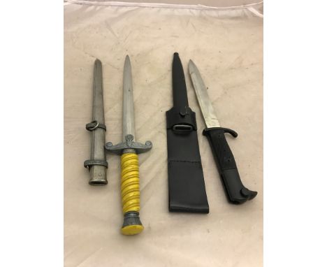 A German bayonet and dagger and sheath