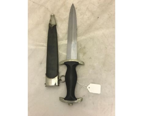 An SS dress dagger, original: no maker's mark to the blade and sheath
