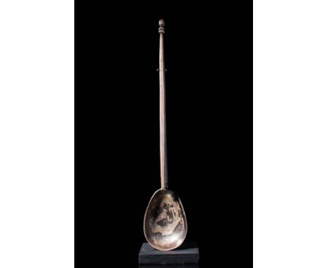 Ca. AD 400 - 500.A late Roman silver spoon with a long pointed handle. These were found throughout the empire and were used a