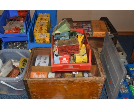 NINE BOXES OF VINTAGE MOTORING BULBS AND SIMILAR ETC to include a large quantity of boxed Brittax motorcycle stop lamps, asso