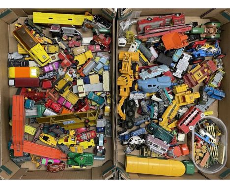 An extensive quantity of various playworn die-cast vehicles, to include Corgi, Matchbox, Lone Star etc