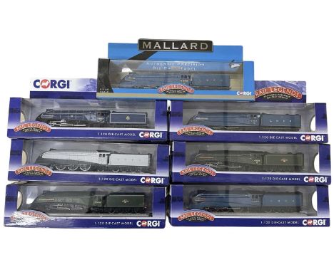 A collection of boxed Corgi die-cast 1:20 scale model locomotives, to include:- BR 4-6-2 A4 Class 'Union of South Africa' 600