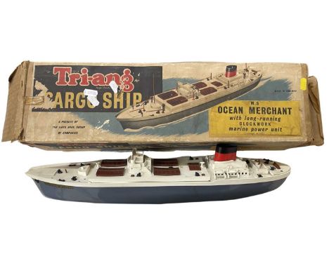 A boxed Triang plastic scale model Cargo Ship