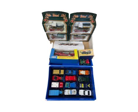 A mixed lot of die-cast vehicles, to include: - A boxed set of Corgi Eddie Stobart limited edition vehicles - A Matchbox Carr